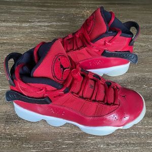 Nike Air Jordan 6 Rings Gym Red Black White Shoes Women's Size 6.5